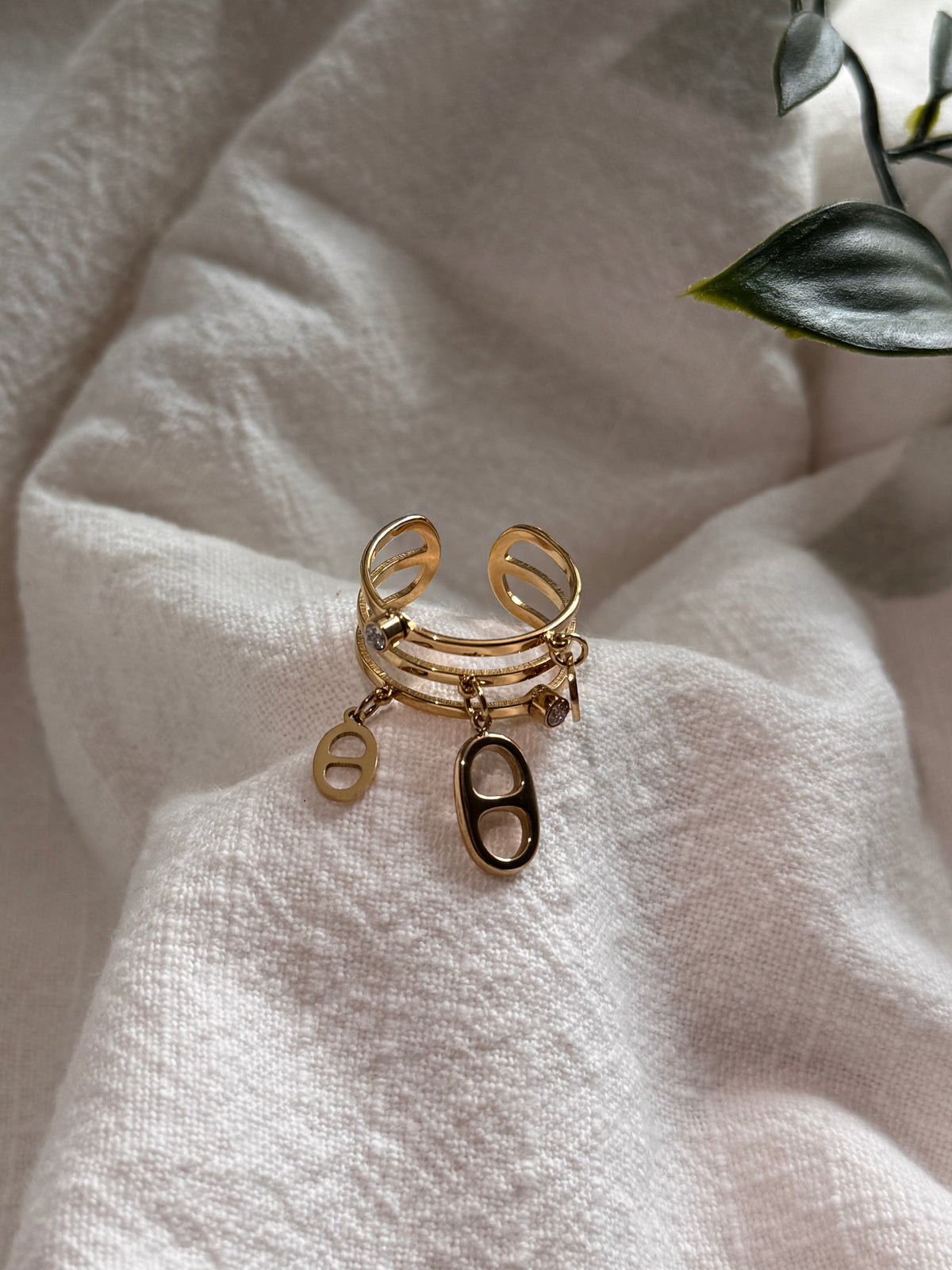 Bague dorée Eva