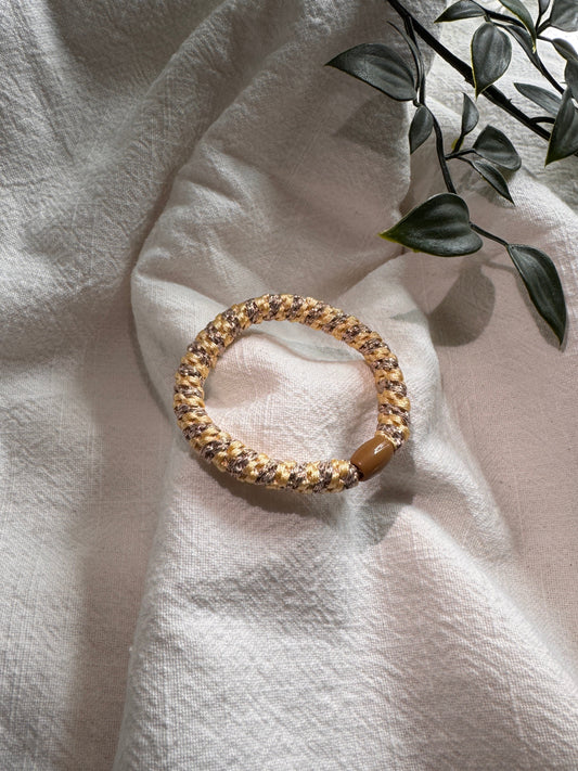 Élastique tressé beige/doré Alba