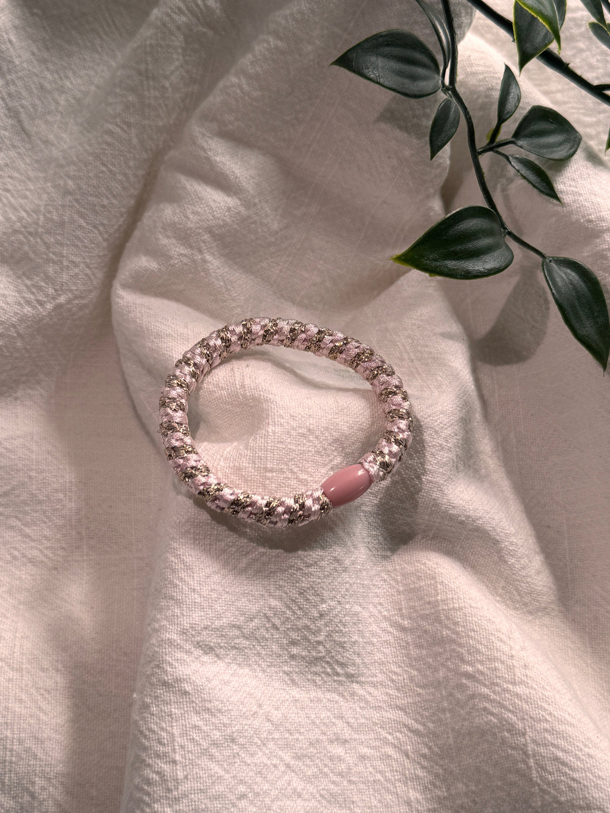 Élastique tressé rose Ava